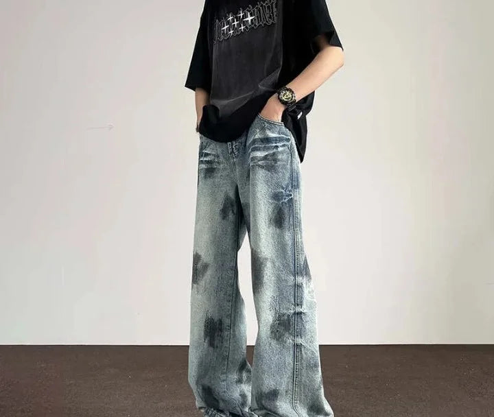Baggy Denim Jeans Herren