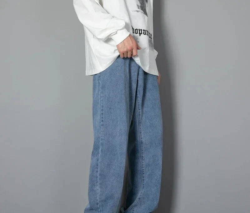 Baggy Jeans Herren Hell Blau