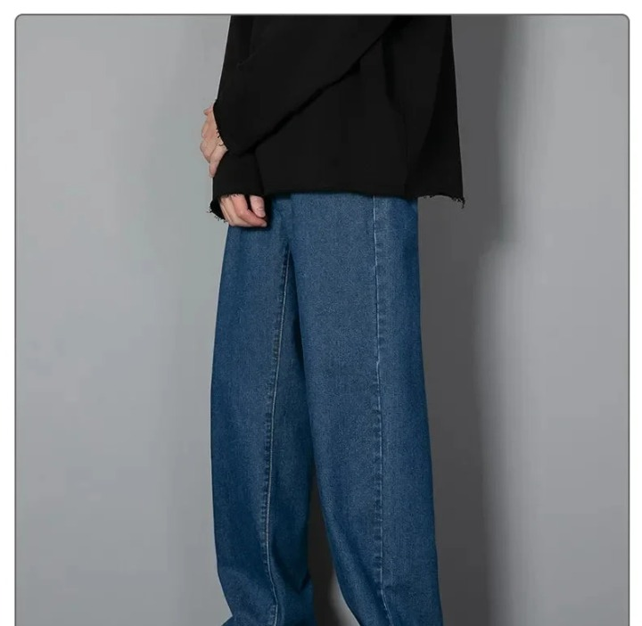 Baggy Jeans Herren Hell Marineblau