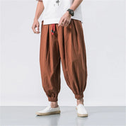 Baggy Leinenhose Braun