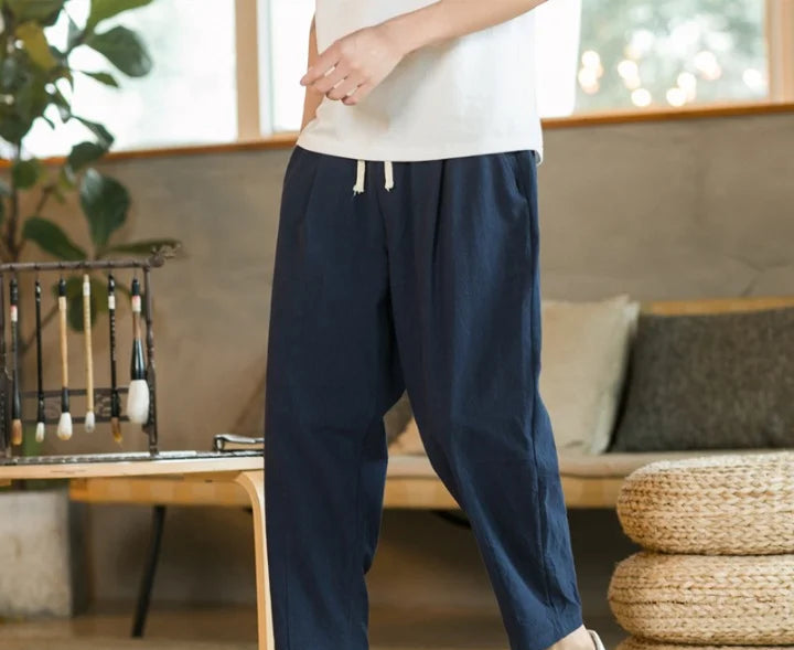 Baggy Leinenhose Herren