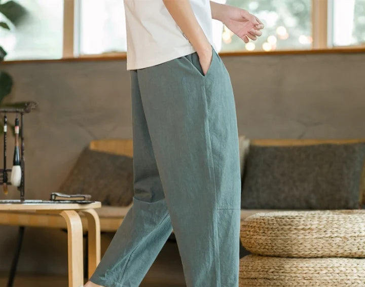 Baggy Leinenhose Herren