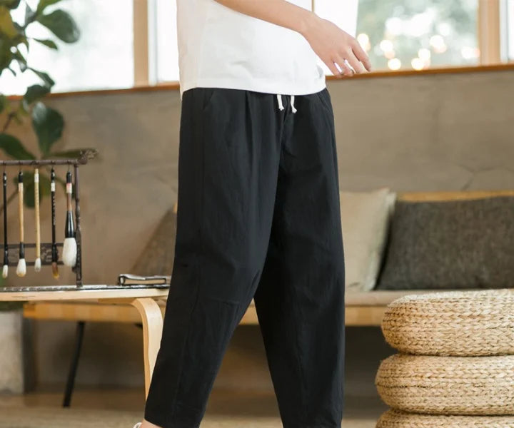 Baggy Leinenhose Herren