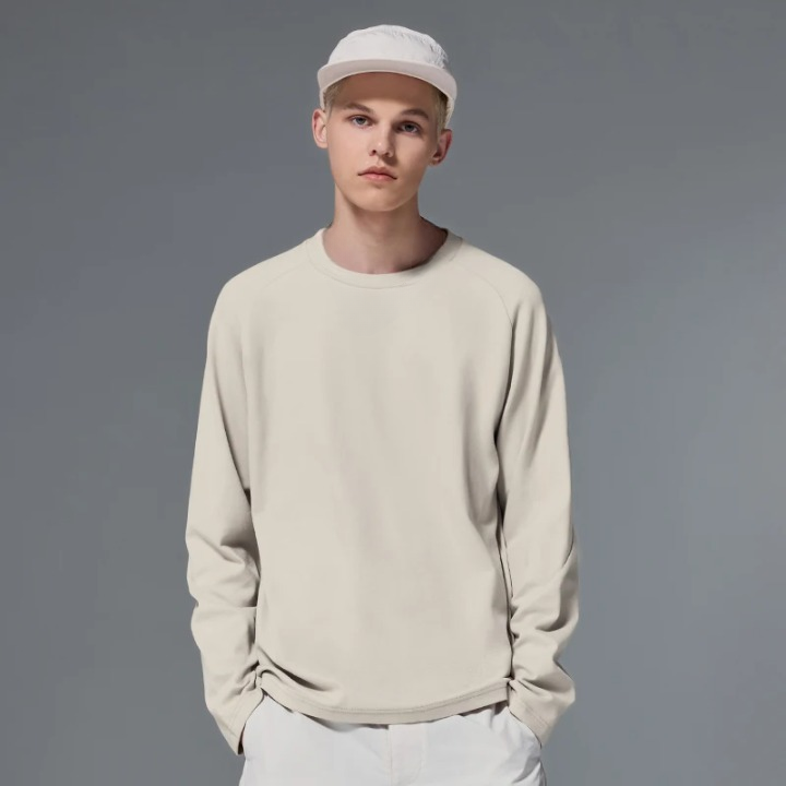 Cotton Oversized Sweatshirt Beige