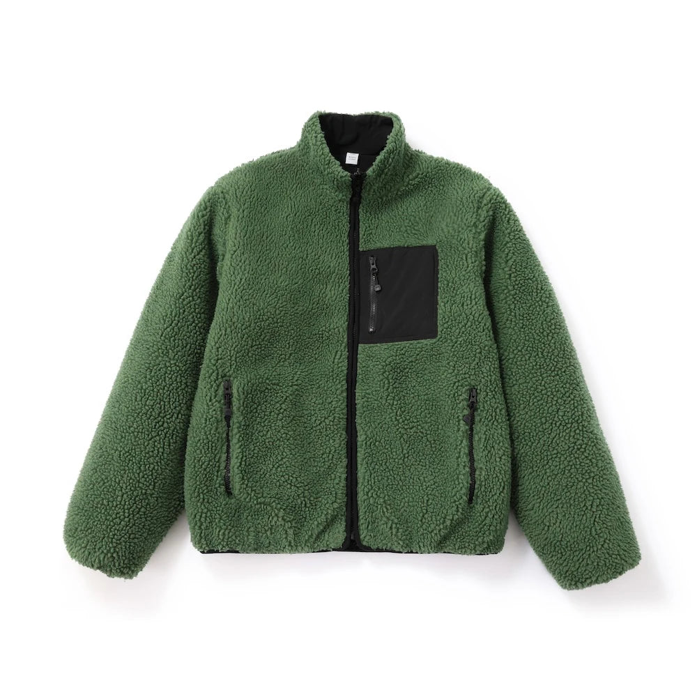 Fleece Zip Jacke Grün