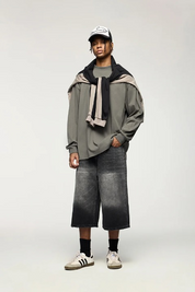 Herren Oversize Sweatshirt Grau