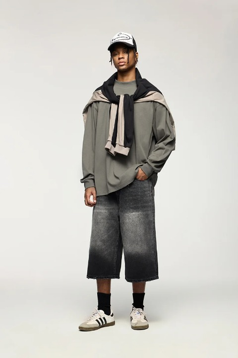 Herren Oversize Sweatshirt Grau
