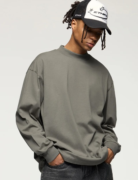 Herren Oversize Sweatshirt Grau
