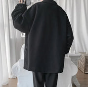 Oversize Mantel Herren Schwarz