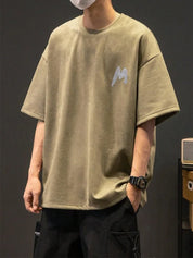 Oversized Black Printed T Shirt