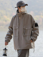 Jacke Herren Mit Kapuze Beige
