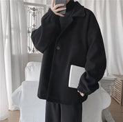 Oversize Mantel Herren Schwarz