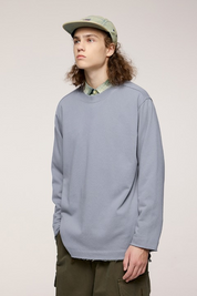 Oversize Pullover Herren Blau