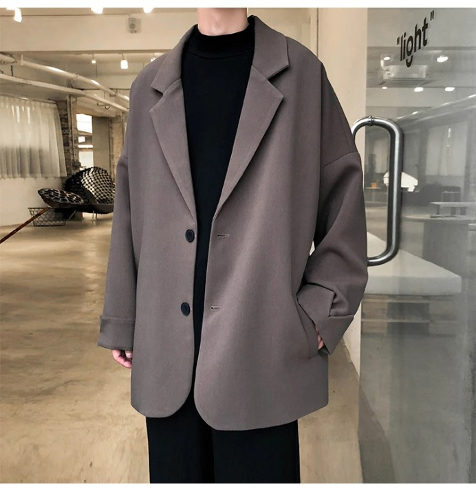 Oversize Blazer Herren Kaffee