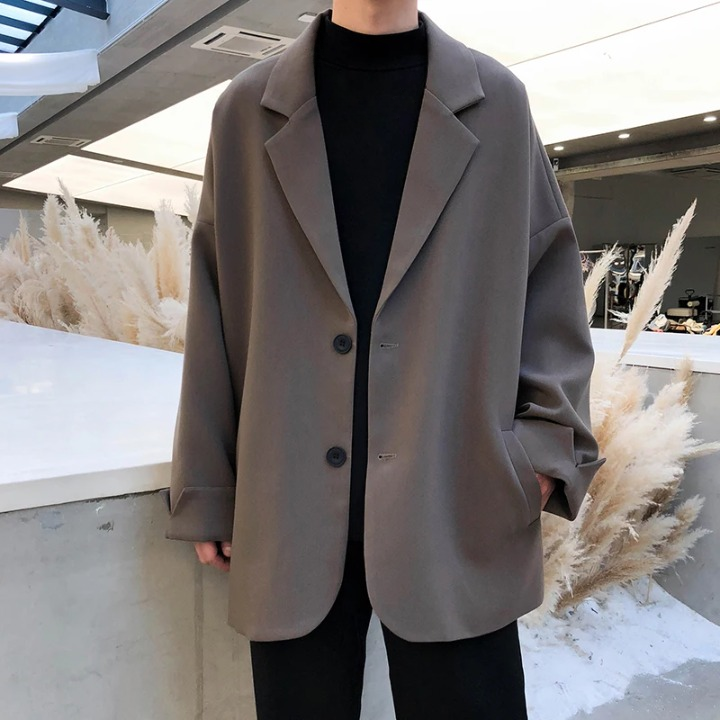Oversize Blazer Herren Kaffee