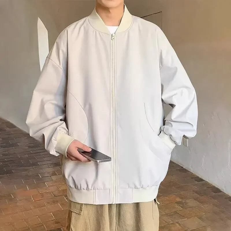 Oversize Bomberjacke Beige