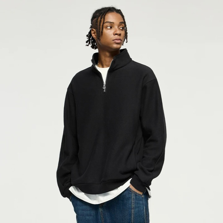 Oversize Half Zip Sweatshirt