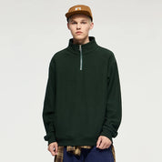 Oversize Half Zip Sweatshirt Grün
