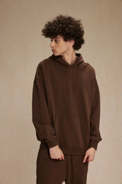 Oversize Hoodie Beige Herren Braun