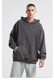 Oversize Hoodie Herren Grau