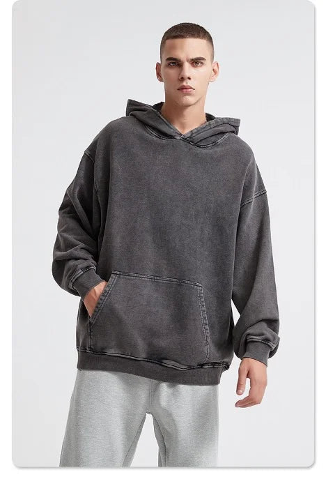 Oversize Hoodie Herren Grau