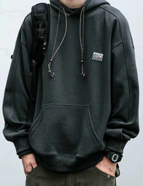 Oversize Hoodie Herren Gym Grau