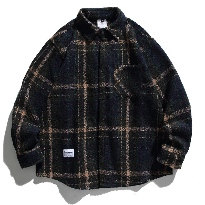 Oversize Karo Hemd Blau