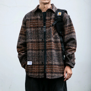 Oversize Karo Hemd Braun