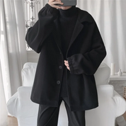 Oversize Mantel Herren Schwarz
