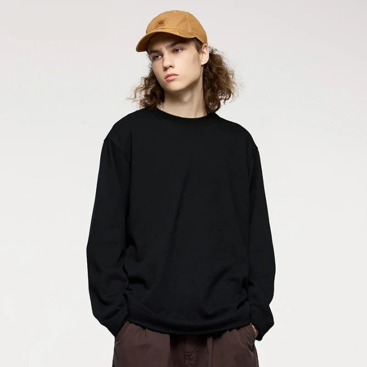 Oversize Pullover Herren Schwarz