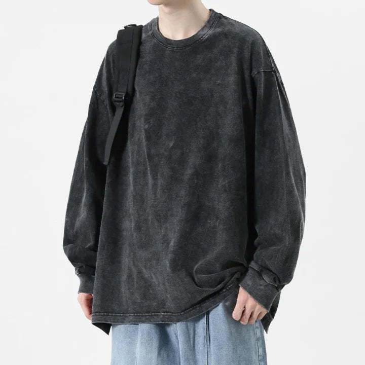 Oversize Pullover Herren Schwarz