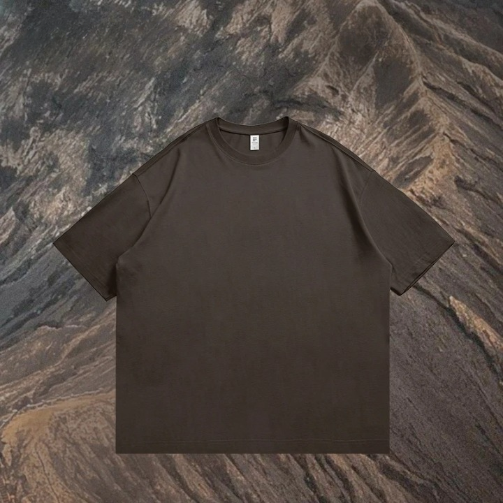 Oversize T Shirt Look Kaffee