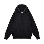 Oversized Sweatshirt Jacke Herren Schwarz