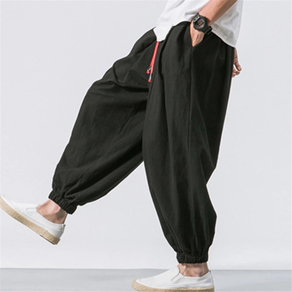 Baggy Leinenhose