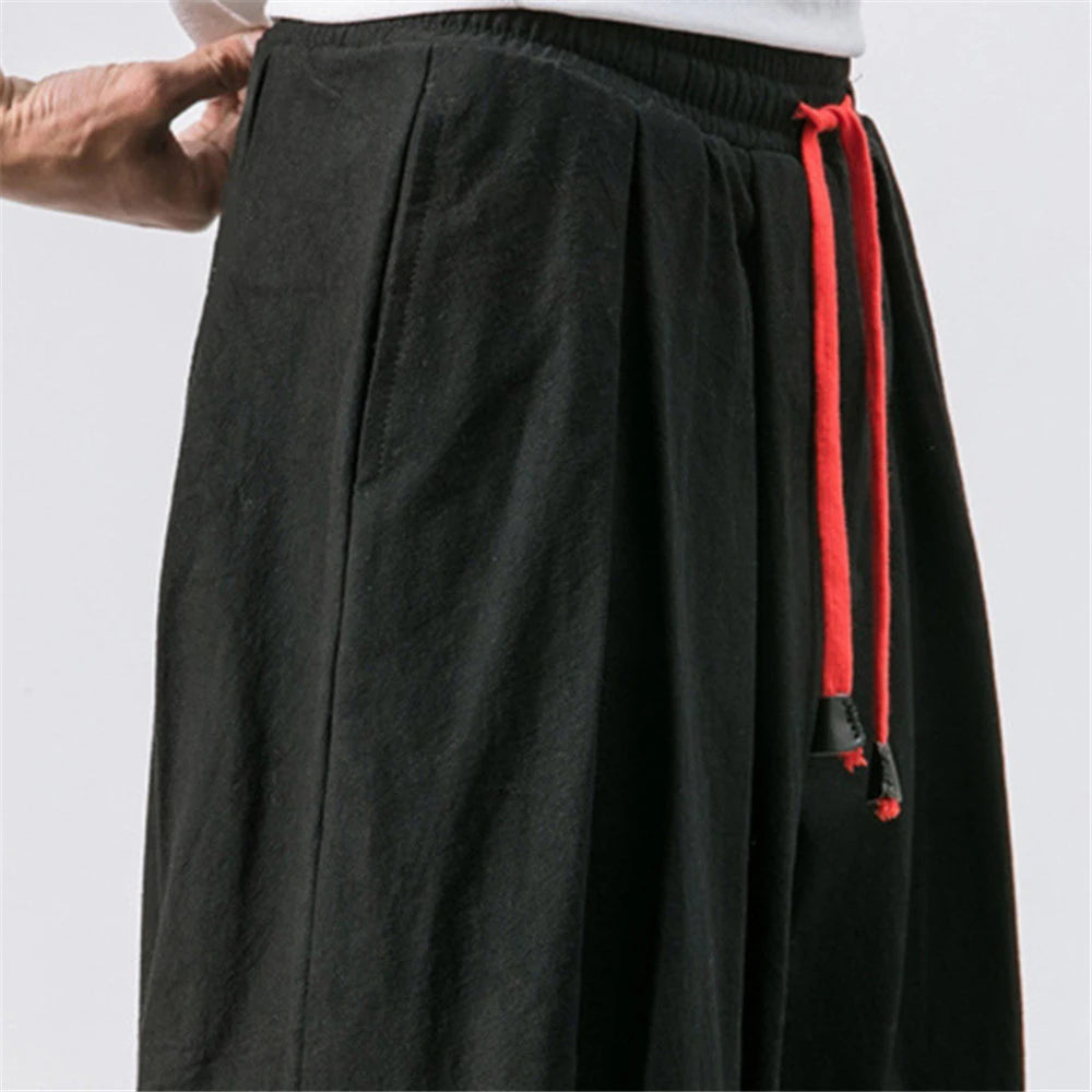 Baggy Leinenhose