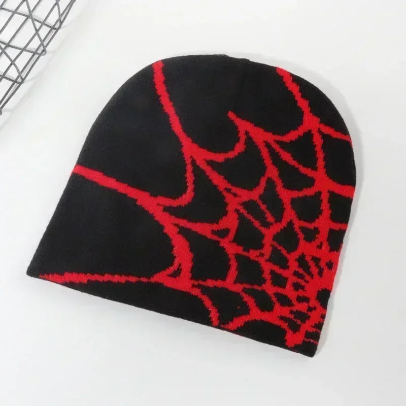 Spider Beanie Y2K Rot