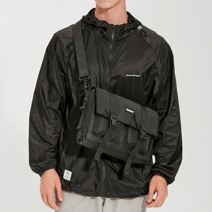 Umhängetasche Herren Elegant Schwarz