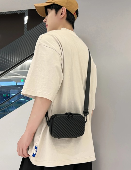 Umhängetasche Herren Mini Schwarz