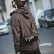 Umhängetasche Herren Modern Schwarz