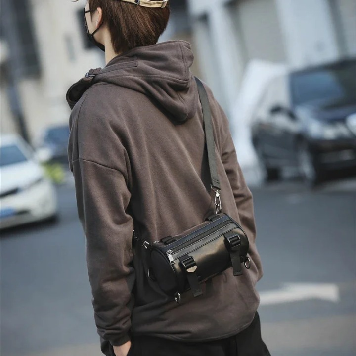 Umhängetasche Herren Modern Schwarz