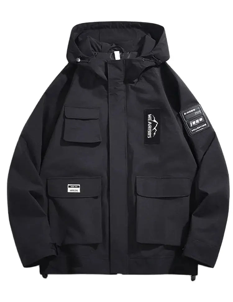 Winterjacke Oversize Herren Schwarz