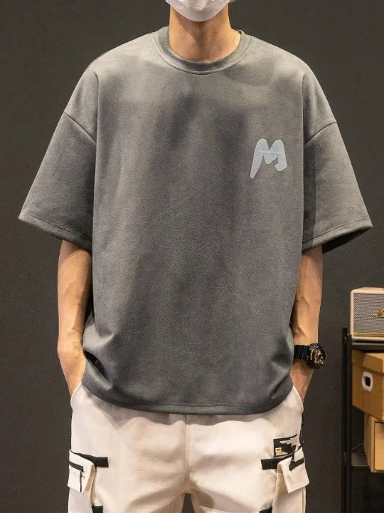 Oversized Black Printed T Shirt