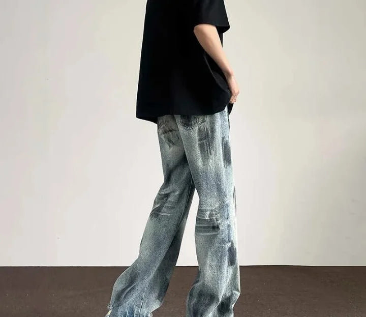 Baggy Denim Jeans Herren